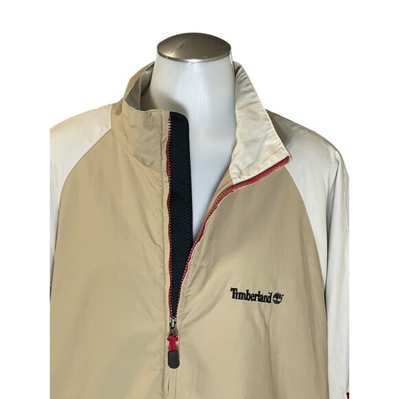 Timberland.Men Weathergear Beige/Red Colorblock Jacket Size L - Picture 12 of 14